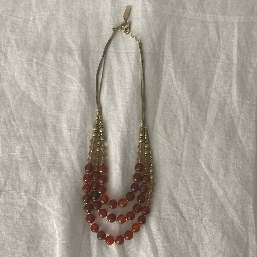 Red/gold statement necklace